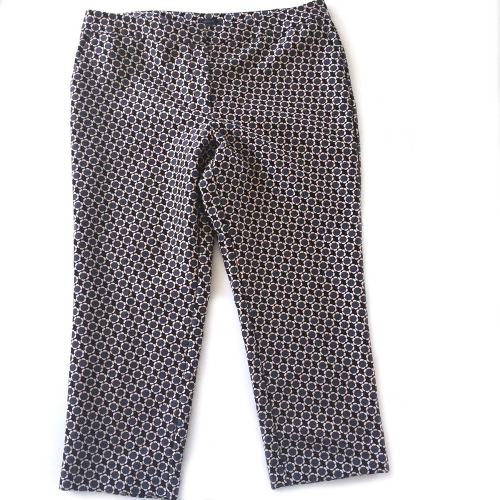 Ann Taylor Factory crop flower printed pants